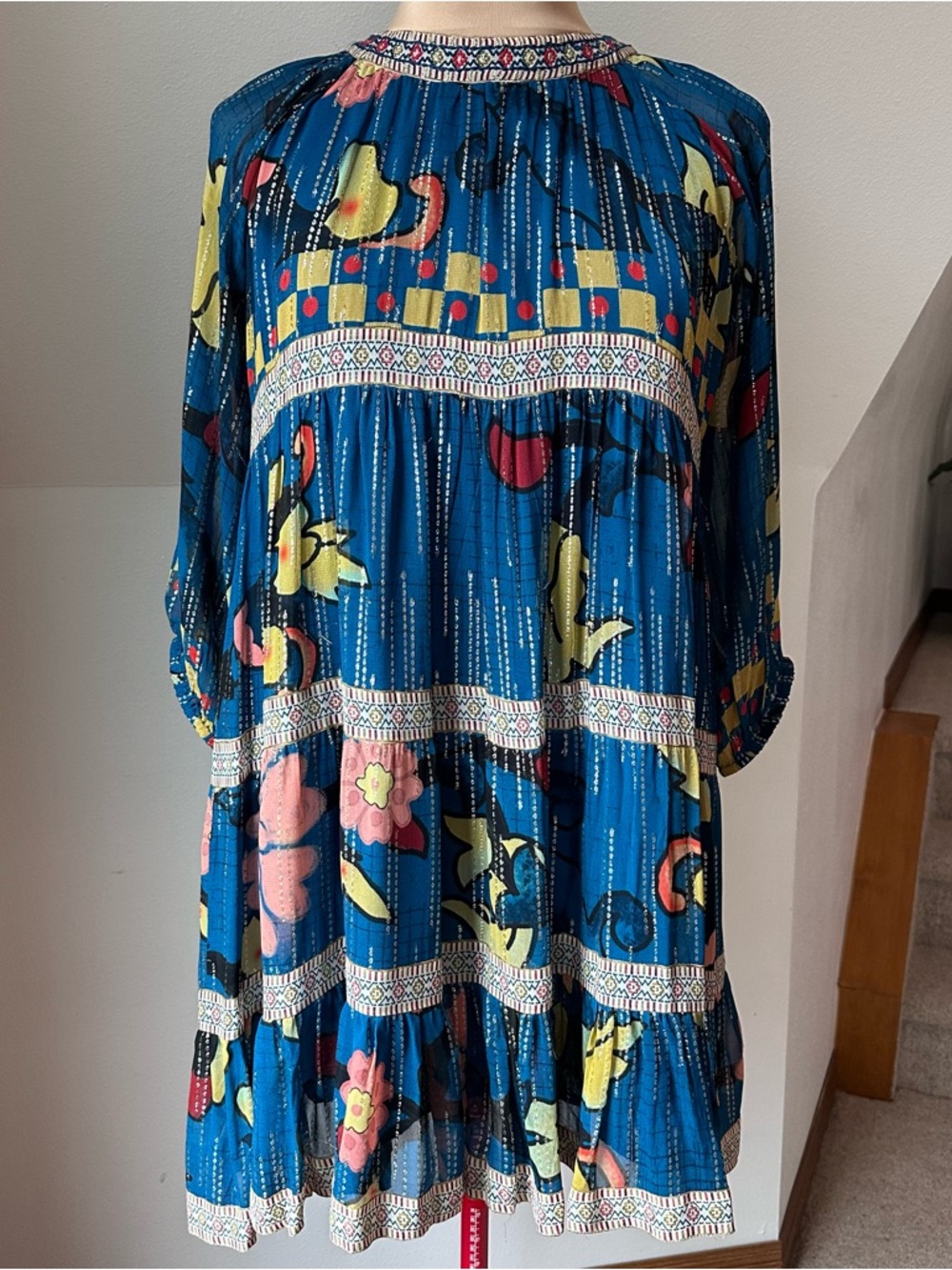 Anthropologie Verb Pallavi Singhee Eulalia Dress Size 6 Boho Art to Wear - Picture 2 of 11